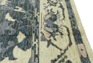 Gray Floral Oushak Peshawar 8'6X10 Pakistan Oriental Rug