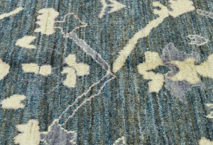 Gray Floral Oushak Peshawar 8'6X10 Pakistan Oriental Rug