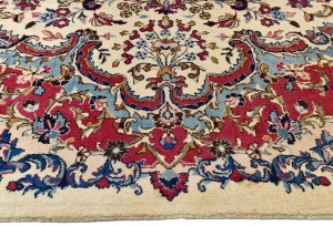 Vintage Cream Traditional 10X13 Kashmar Persian Rug