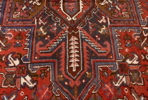 Vintage Red Geometric 8'6X11 Heriz Persian Rug