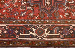 Vintage Red Geometric 8'6X11 Heriz Persian Rug