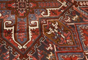 Vintage Red Geometric 8'6X11 Heriz Persian Rug