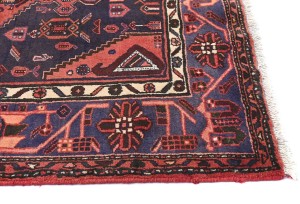 Vintage Tribal Geometric 4X7 Hamedan Persian Rug