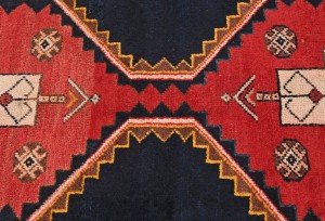 Vintage Purple-navy Tribal 3'5X9'8 Hamedan Persian Runner Rug