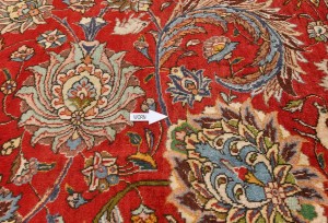 Vintage Red Traditional 10X12'6 Tabriz Persian Rug