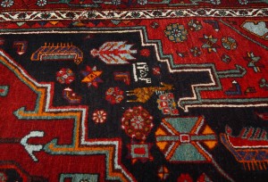 Vintage Floral Red 4X6'6 Gholtogh Persian Rug