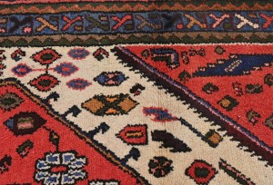 Vintage Tribal Cream 3'4X4'8 Hamedan Persian Rug