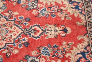 Vintage Red Floral 2X3 Hamedan Persian Rug