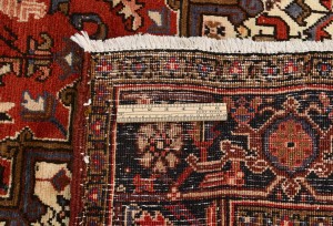 Vintage Red Geometric 7X9 Heriz Persian Rug