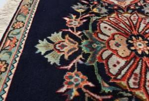 Vintage Dark Purple-navy Classic 2X3 Kashan Persian Rug