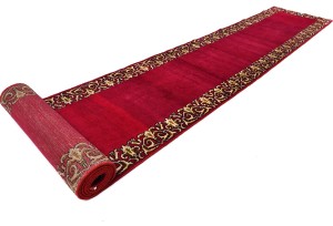 Vintage Fuchsia Rose Classic 3X20 Tabriz Persian Runner Rug