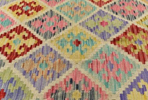 Multicolored Geometric Reversible 12X16 Kilim Oriental Rug