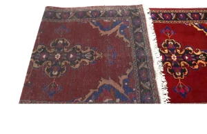 Semi Antique Red Tribal 4X10 Hamedan Persian Runner Rug