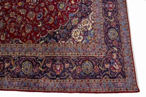 Vintage Red Traditional 10X13 Kashan Persian Rug
