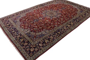 Vintage Red Traditional 10x17 Najafabad Persian Rug