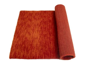 Orange Red 2X3 Solid Gabbeh Modern Oriental Rug