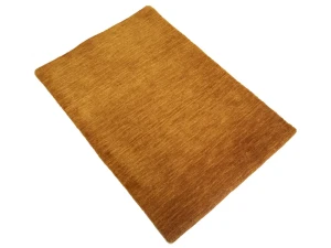 Orange 2X3 Solid Gabbeh Modern Oriental Rug