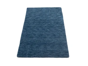 Steel Blue 2X3 Solid Gabbeh Modern Oriental Rug