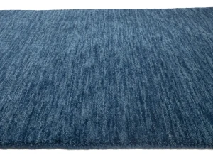 Steel Blue 2X3 Solid Gabbeh Modern Oriental Rug