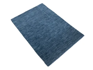 Steel Blue 2X3 Solid Gabbeh Modern Oriental Rug