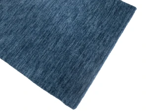 Steel Blue 2X3 Solid Gabbeh Modern Oriental Rug