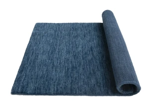 Steel Blue 2X3 Solid Gabbeh Modern Oriental Rug
