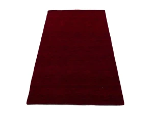 Maroon Red Modern Solid 3X5 Gabbeh Oriental Rug