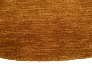 Orange Modern Solid 6X6 Gabbeh Oriental Round Rug