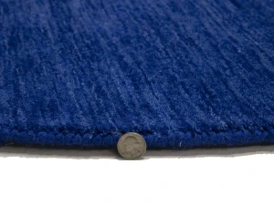 Solid Royal Blue Modern 6X6 Gabbeh Oriental Round Rug