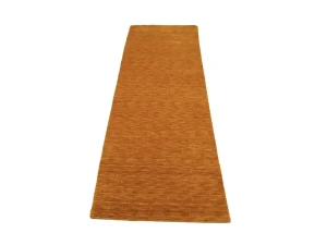 Orange Modern Solid 3X8 Gabbeh Oriental Runner Rug