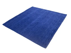 Solid Royal Blue Modern 6X6 Gabbeh Oriental Square Rug