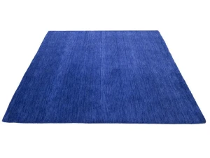 Solid Royal Blue Modern 6X6 Gabbeh Oriental Square Rug