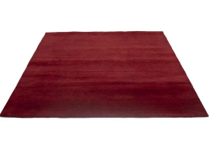 Maroon Red Modern Solid 6X6 Gabbeh Oriental Square Rug