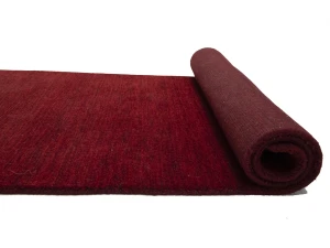 Maroon Red Modern Solid 3X10 Gabbeh Oriental Runner Rug