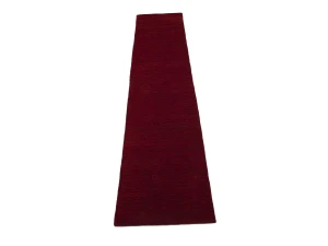 Maroon Red Modern Solid 3X12 Gabbeh Oriental Runner Rug