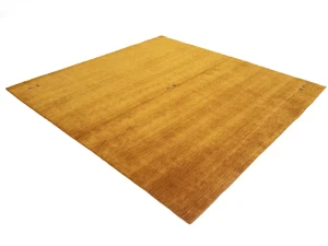 Orange Modern Solid 8X8 Gabbeh Oriental Square Rug