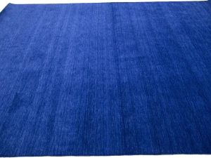 Solid Royal Blue Modern 9X12 Gabbeh Oriental Rug