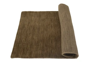 Brown Solid Gabbeh Modern Rug 2X3