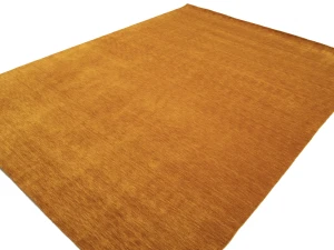 Orange Modern Solid 9X12 Gabbeh Oriental Rug