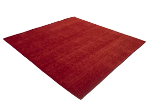 Red Modern Solid 8X8 Gabbeh Oriental Square Rug