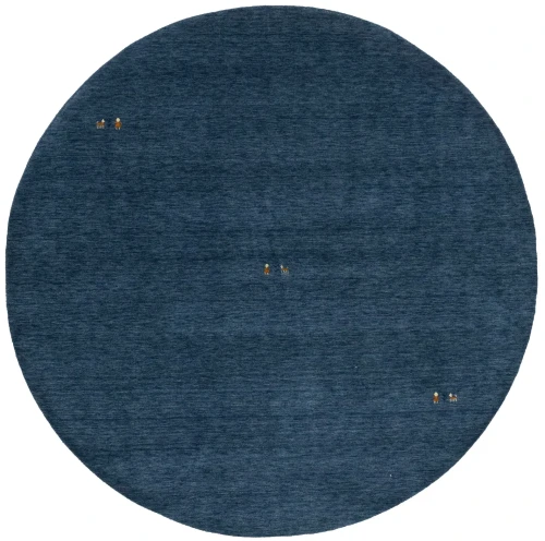 Steel Blue Tribal 8X8 Gabbeh Modern Round Rug