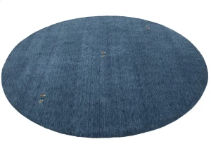 Steel Blue Tribal 8X8 Gabbeh Modern Round Rug