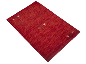 Red/Cherry red Tribal Pictorial Gabbeh Rug in All Size