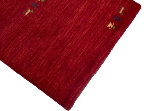 Red/Cherry red Tribal Pictorial Gabbeh Rug in All Size