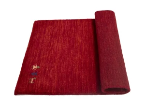 Red/Cherry red Tribal Pictorial Gabbeh Rug in All Size