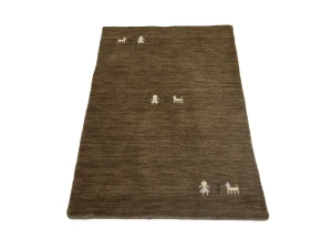 Brown Pictorial Gabbeh Modern Rug in All Size