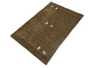Brown Pictorial Gabbeh Modern Rug in All Size