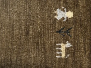 Brown Pictorial Gabbeh Modern Rug in All Size