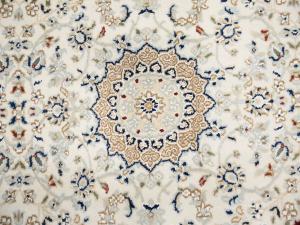 Cream Floral 3X20 Indo-Nain Oriental Runner Rug