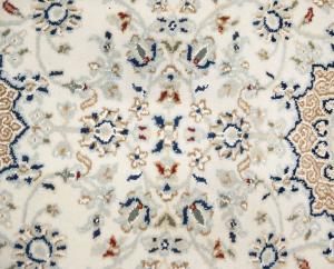Cream Floral 3X20 Indo-Nain Oriental Runner Rug
